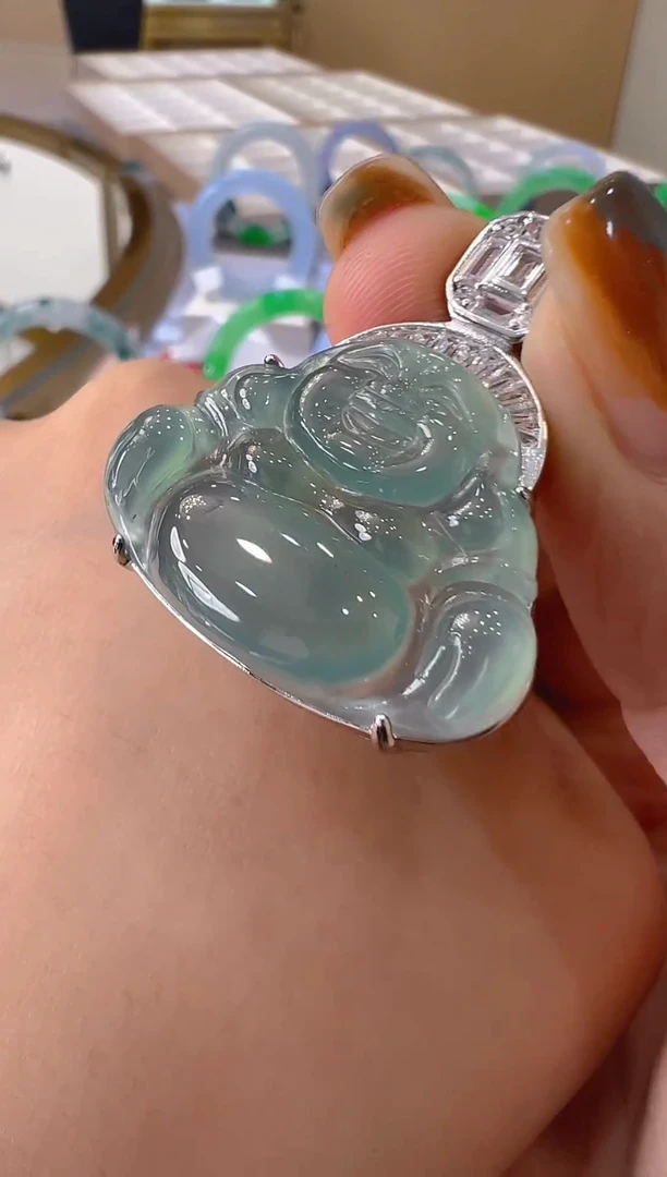 吊坠(不含链)合金翡翠天然A货翡翠多样性发其一LBA02