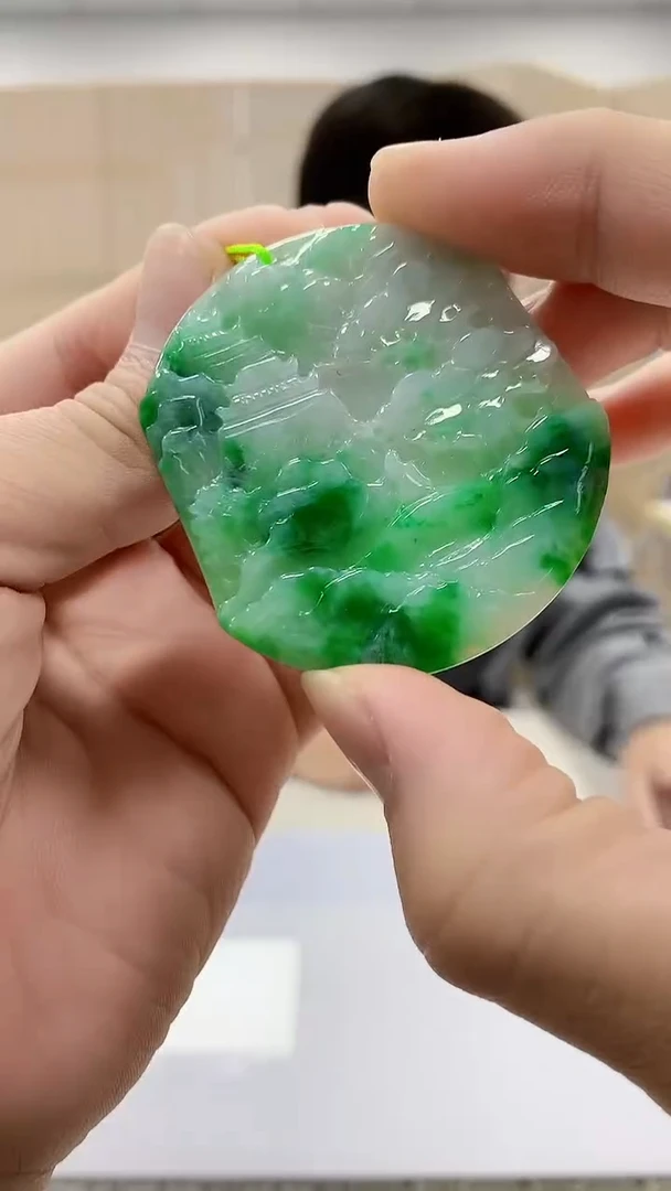 【闪购商品】定制翡翠未镶嵌4917bb-毛货挂件123