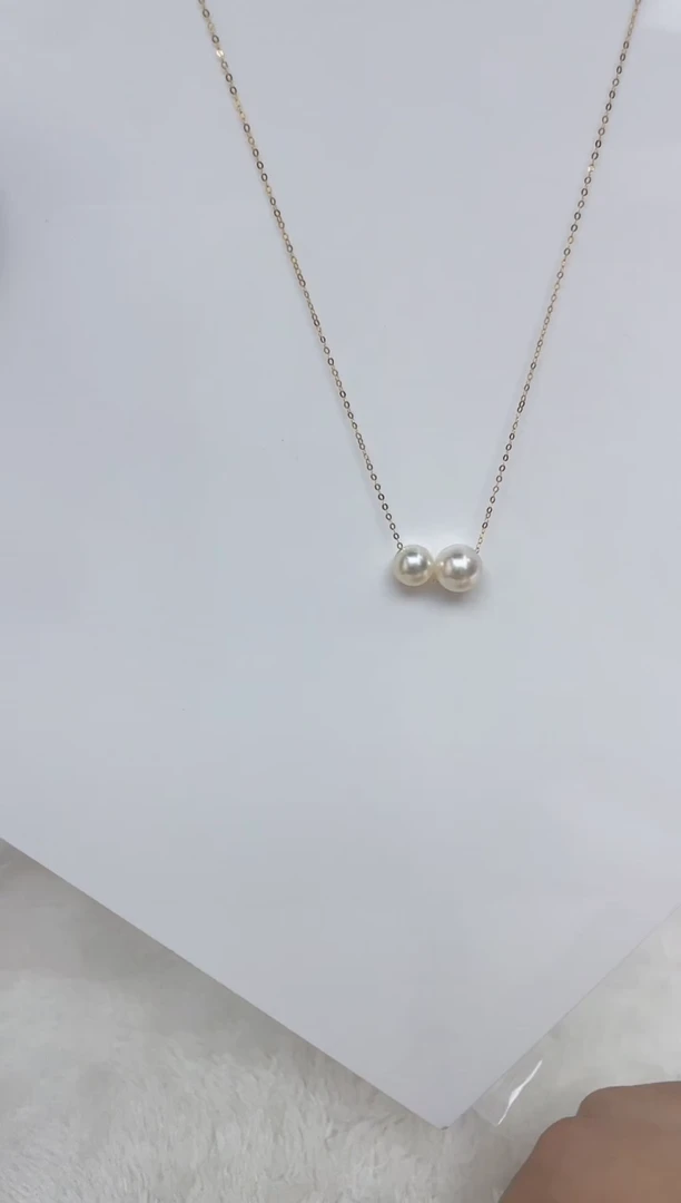 海水珍珠18K金镶嵌颈饰