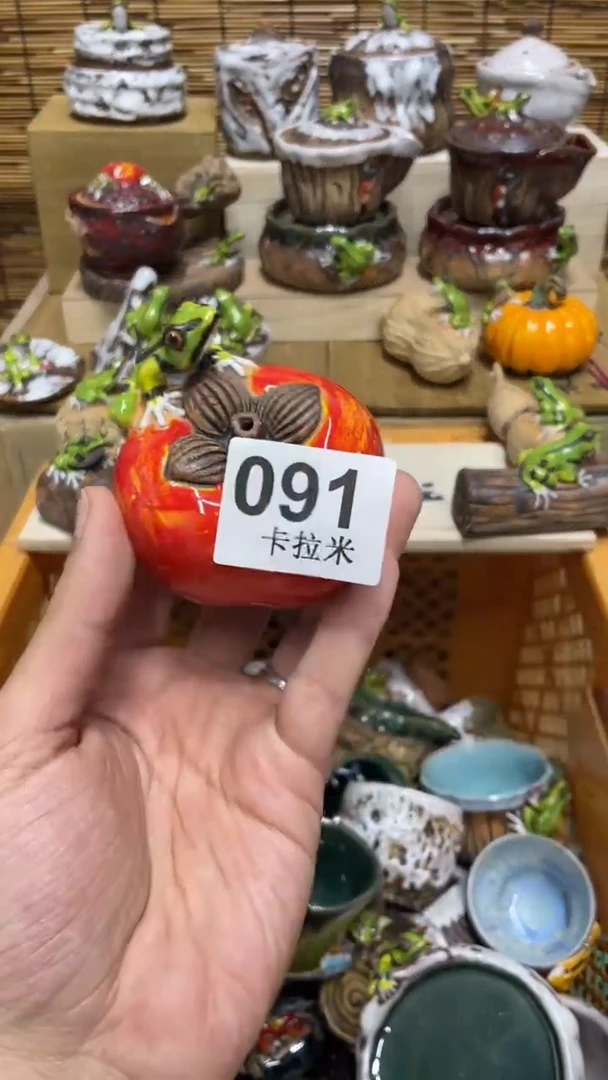 闲*间091精美粗陶手工柴烧