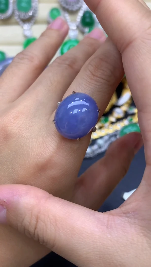 18K金镶嵌戒指翡翠536-中国好珍宝