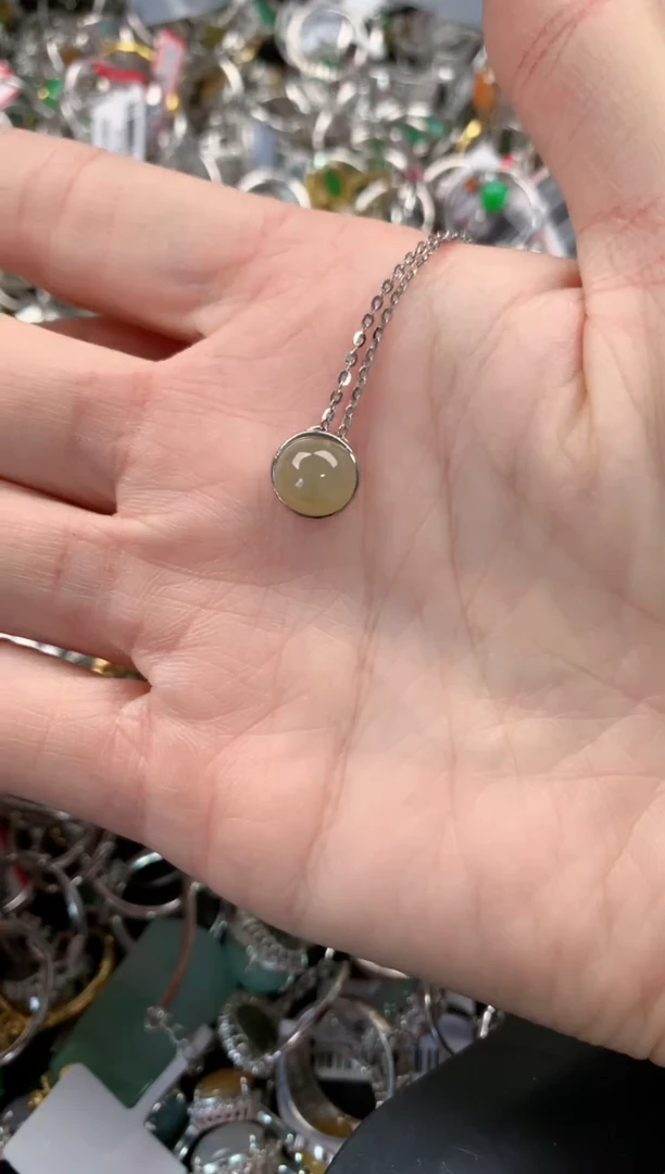 银S925镶嵌戒指翡翠999  81