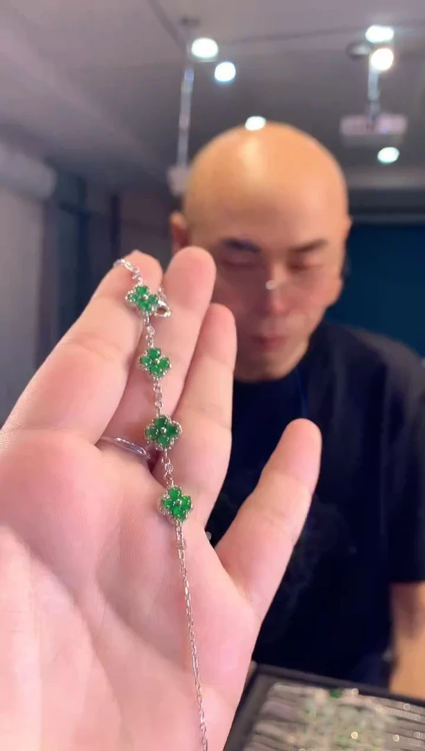 【闪购商品】翡翠手链银S925镶嵌072 zgc时尚