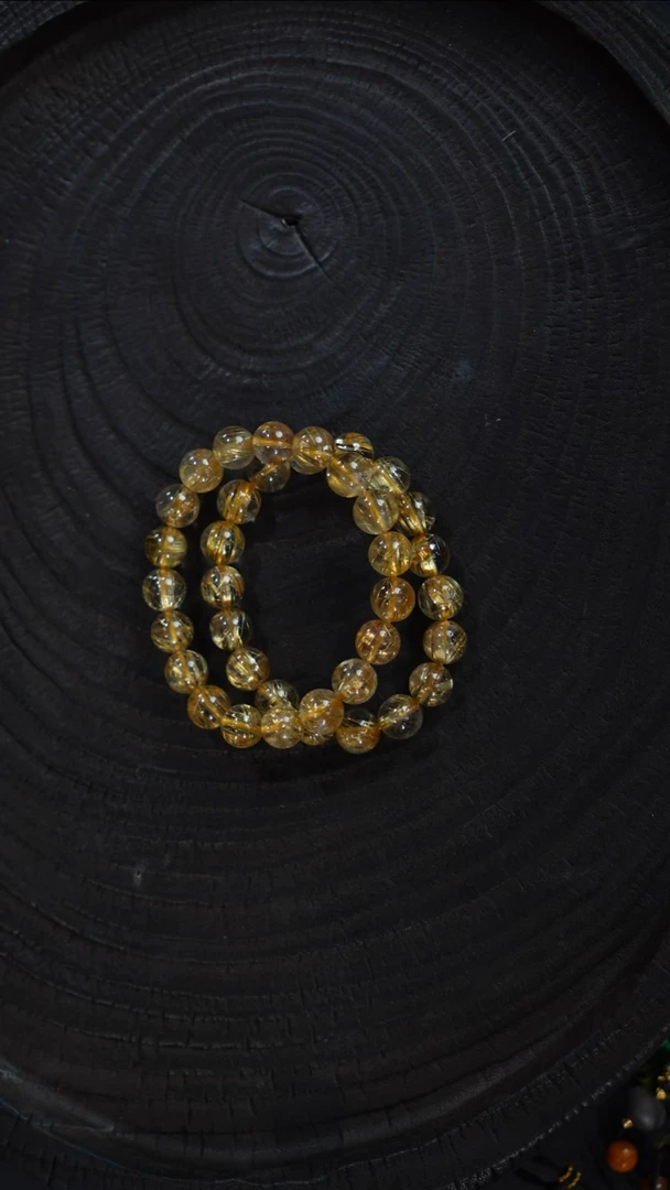 水晶手串未镶嵌金板钛单圈10mm（多样性发货一件）