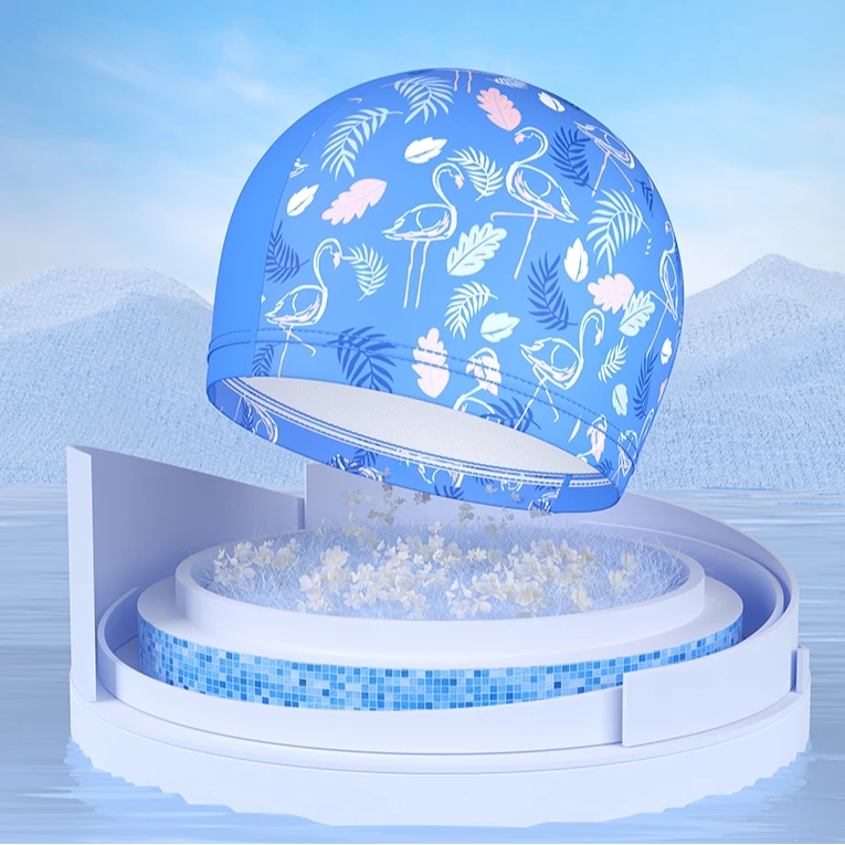 随机颜色成人女士布泳帽简约游泳泡温泉舒适不勒头男女成人布泳帽