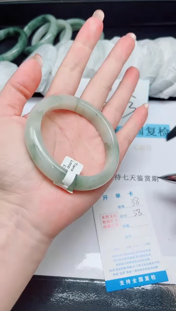 未镶嵌手镯石英质玉38圈口58
