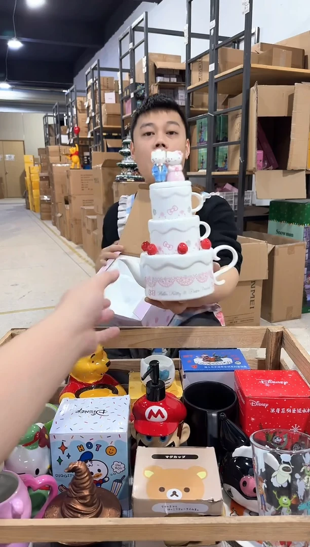 其他原盒kt猫结婚茶壶套组
