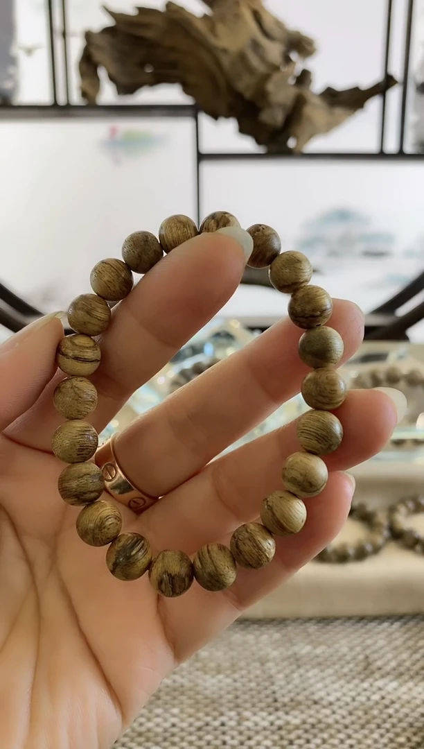 【闪购商品】沉香手串马泥涝虎斑老料9+MM手串