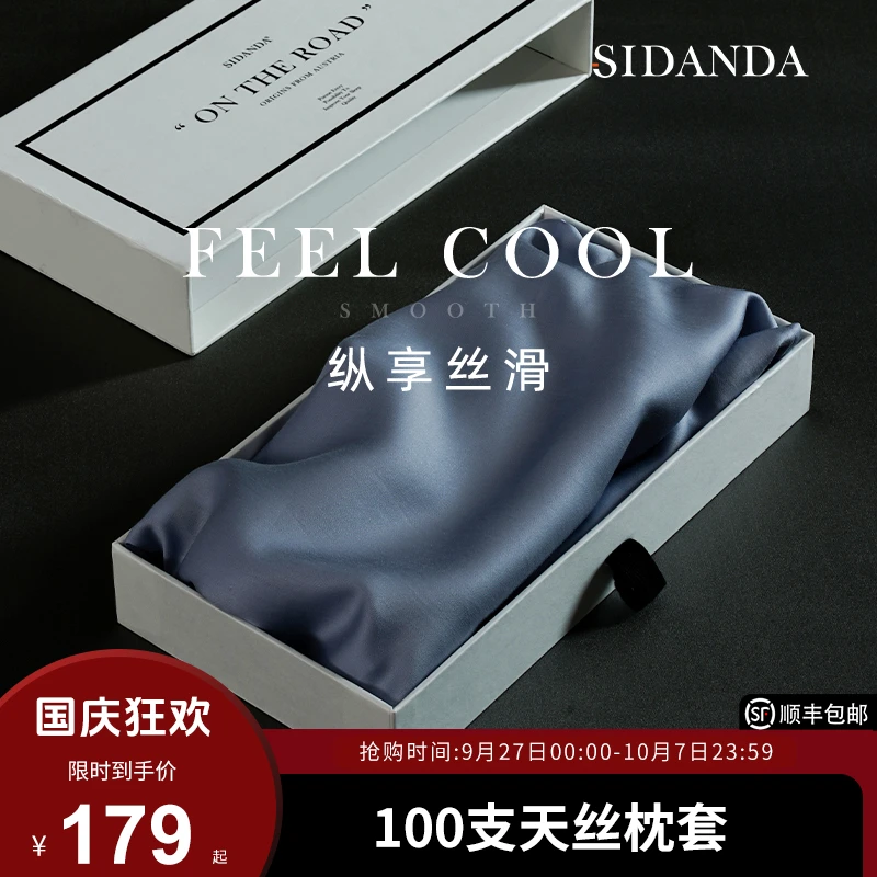 SIDANDA100支兰精天丝枕套四季丝滑凉感亲肤纯色家用成人枕头套
