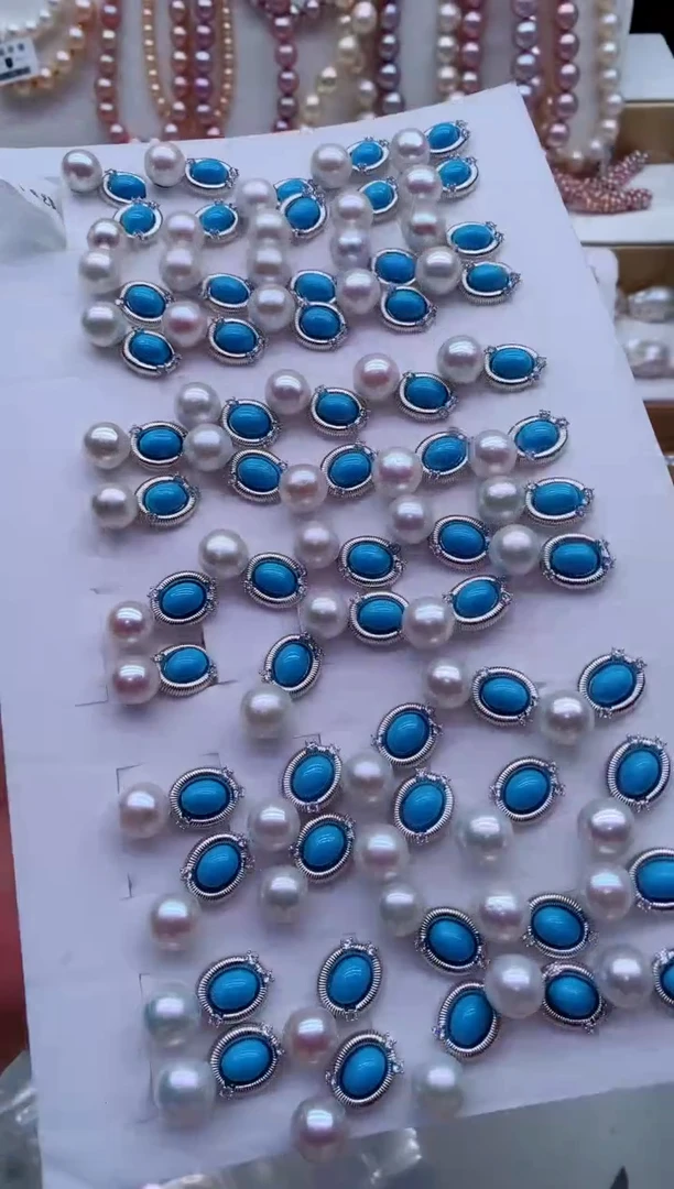 合金淡水珍珠耳饰多样性发其一，非无暇