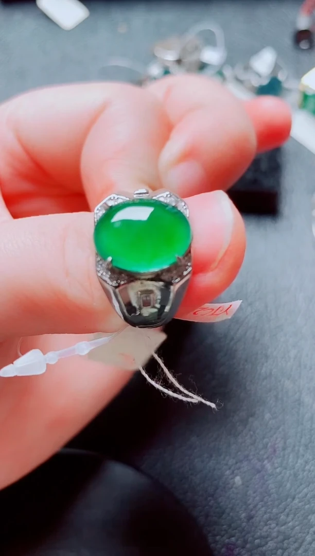 银S925镶嵌戒指翡翠11111