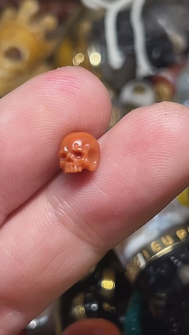 未镶嵌1玛瑙/玉髓半鄂骷髅单颗7.3*6.1mm