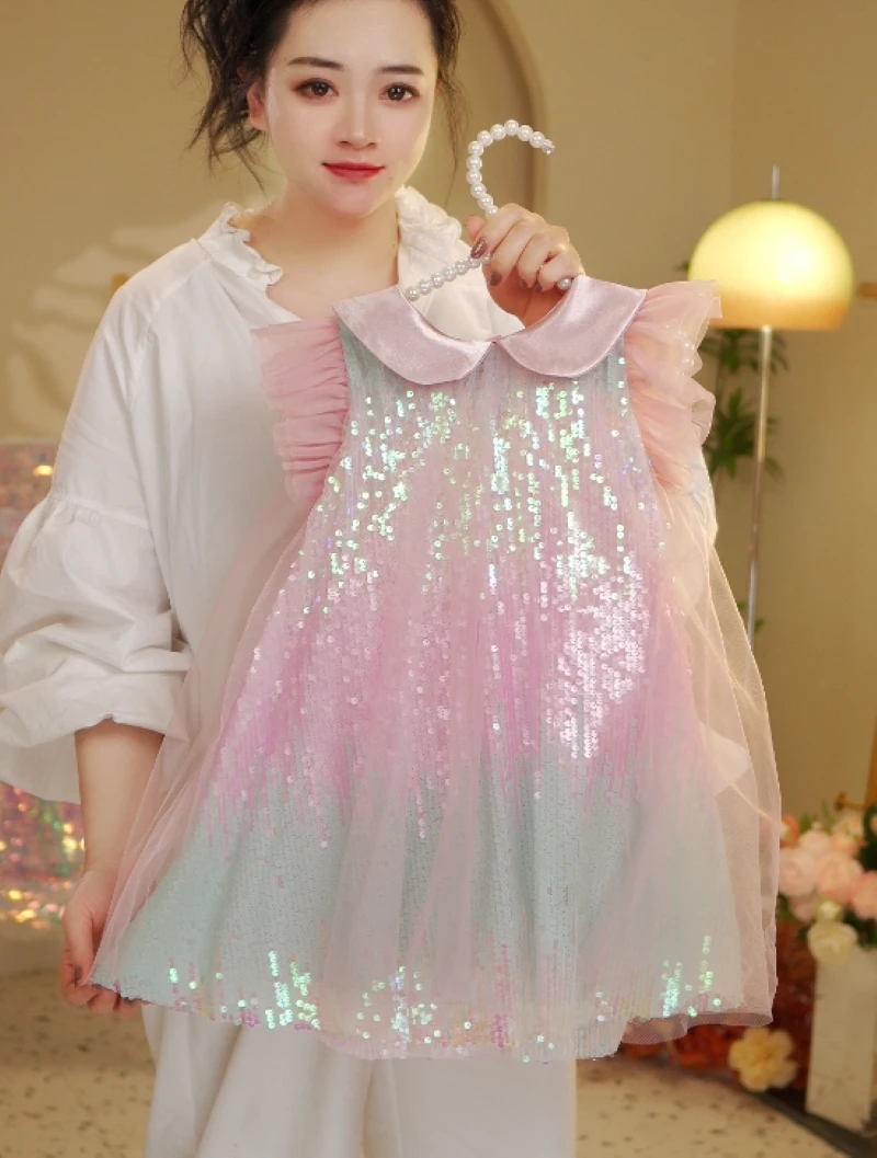 【爱丽丝】女童舞蹈裙公主裙2025新款纱裙时髦洋气