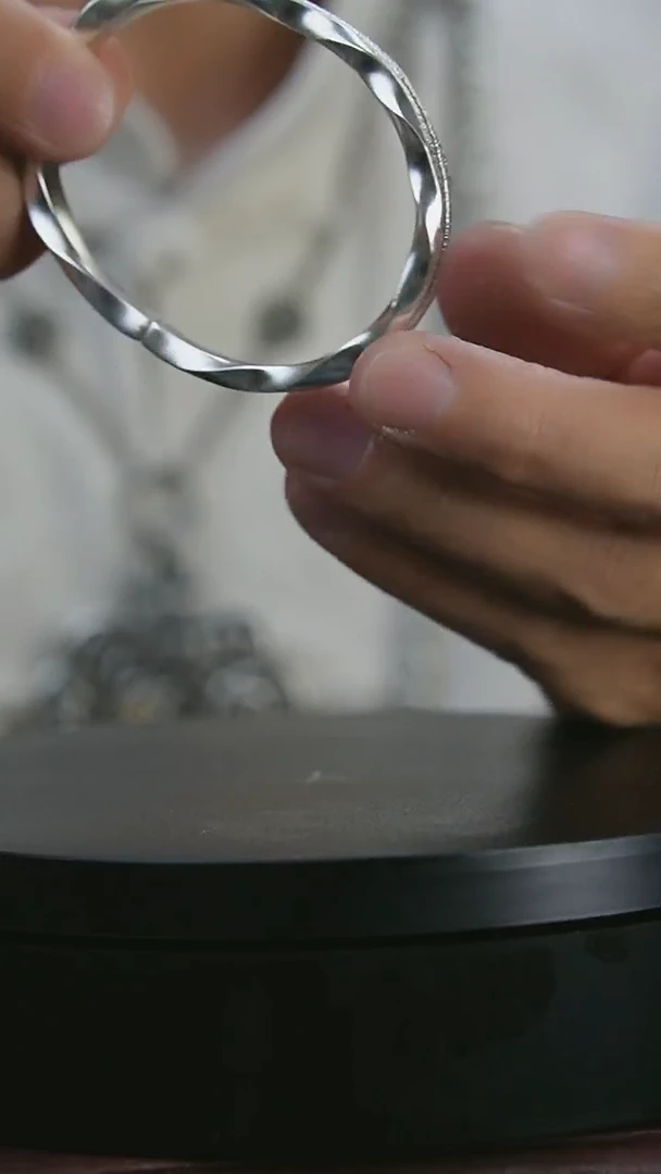 珐琅足银贵妃时尚银镯