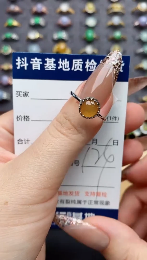 翡翠戒指银S925镶嵌......