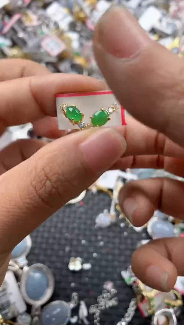 银S925镶嵌戒指翡翠10                2