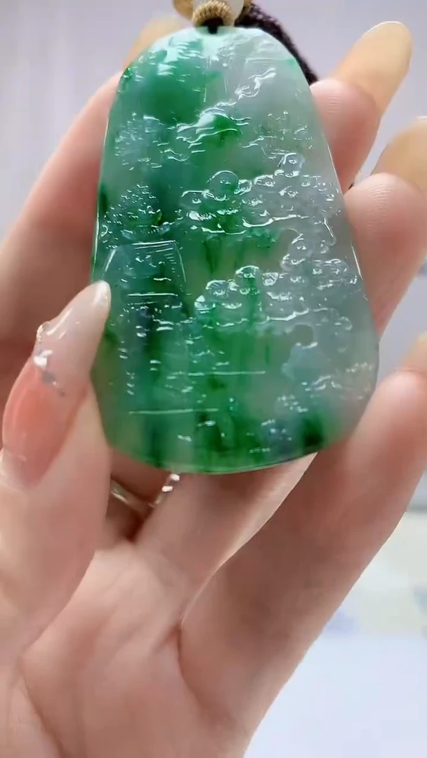 定制翡翠未镶嵌4868DD-毛货挂件81