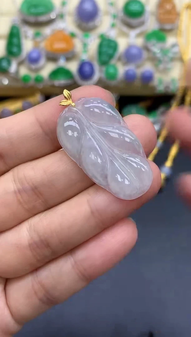 颈饰18K金镶嵌翡翠108-中国好珍宝