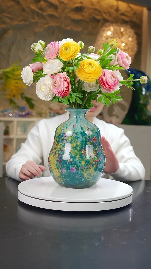 手工艺品琉璃莫奈花园葫芦花器