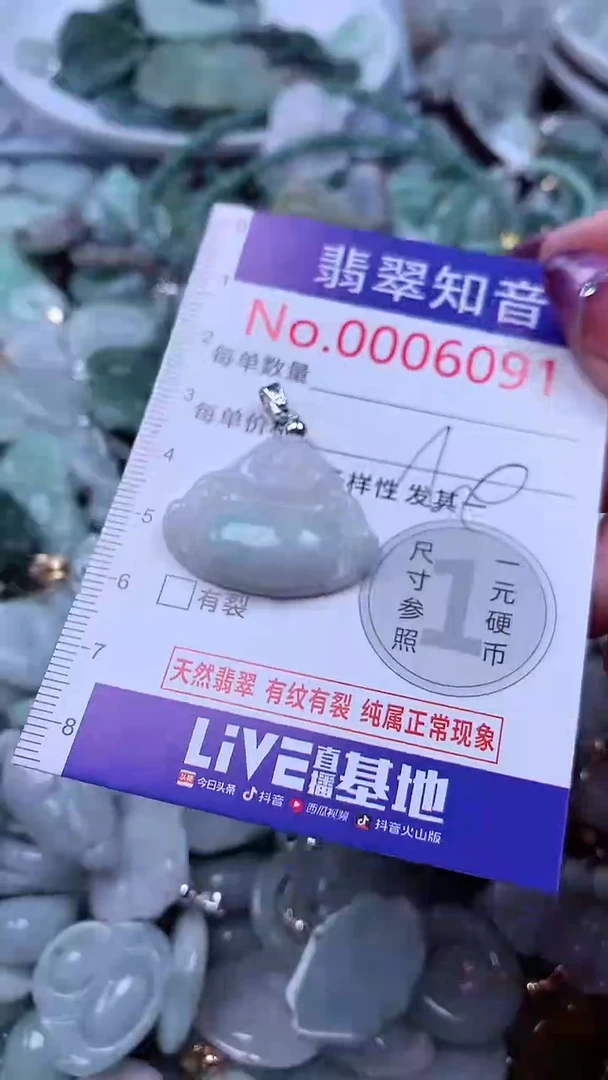 翡翠未镶嵌吊坠(不含链)6091