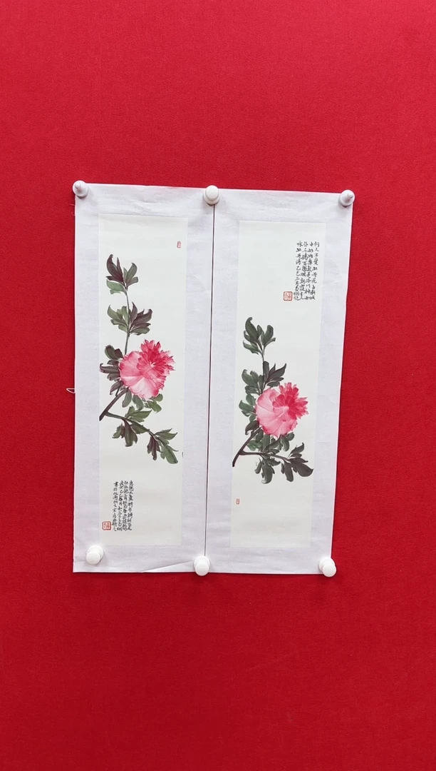 国画Z天津人美-黄栩花鸟2幅
