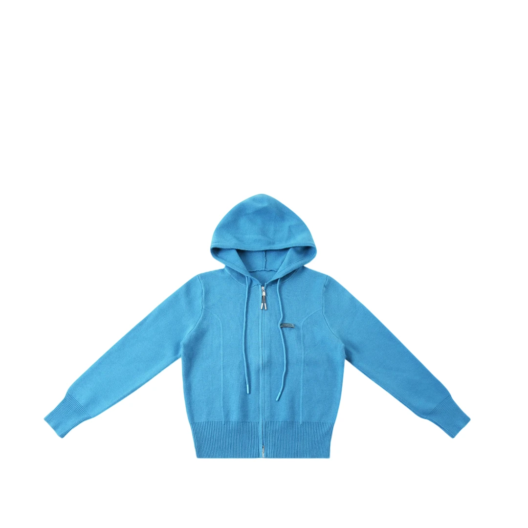 【诗颖专属】（独家回忆）25秋季重工高针高密亲肤柔软连帽针织外套