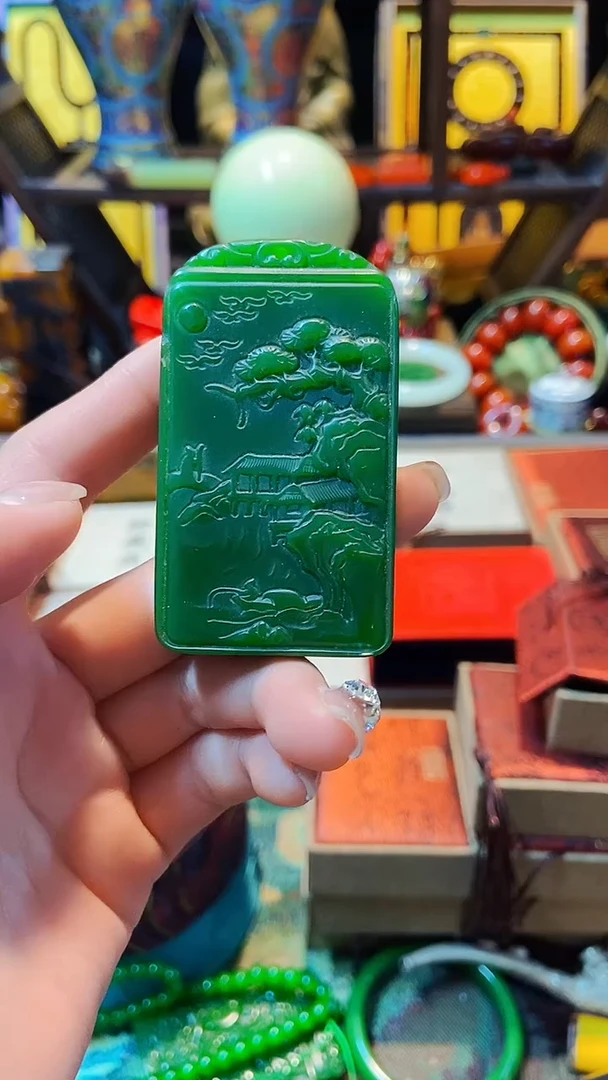 【闪购商品】和田玉（碧玉）颈饰未镶嵌主播推荐主播推荐