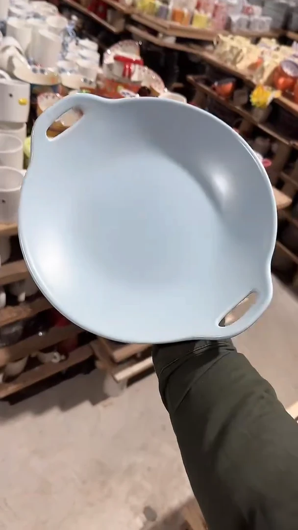 陶瓷双耳盘微瑕 凑满20元包邮