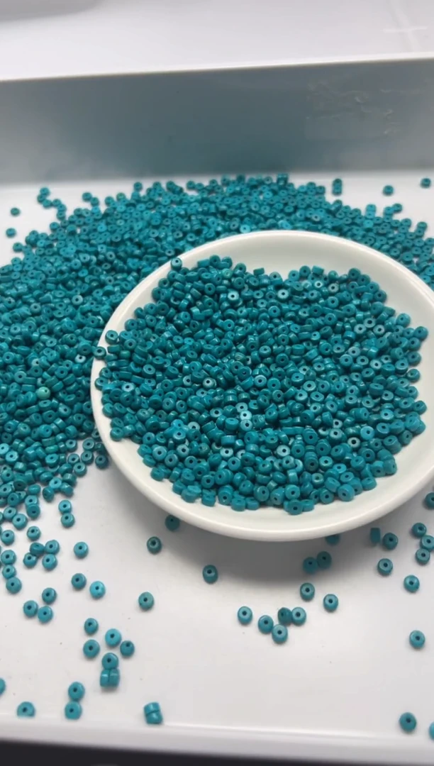 玛瑙/玉髓颈饰未镶嵌w2322绿*松直切4*2mm*50颗