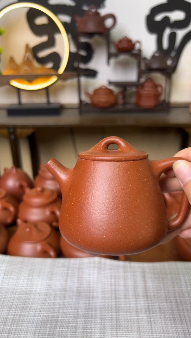 茶壶段泥红降坡高石瓢壶200CC-甘来兵