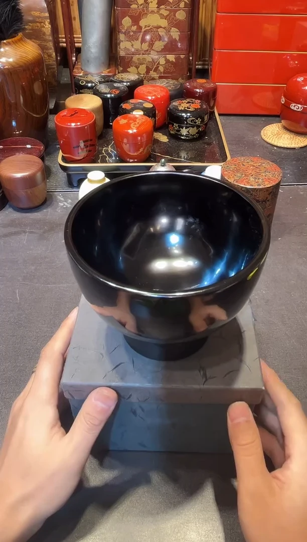 轮岛塗 高足钵 大漆漆器大漆漆器