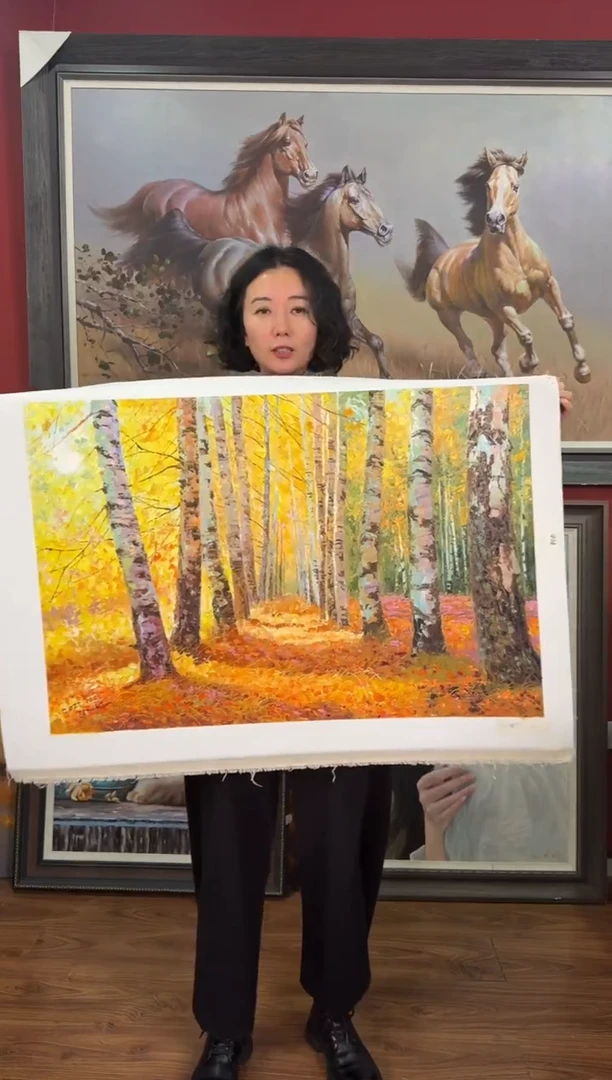 油画【52号】约90*60cm丨朝鲜原创纯手绘孤品油画丨顺丰包邮