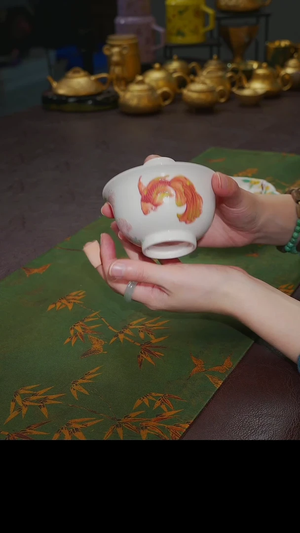 杯【宜景窑珍珠白系列】盖碗