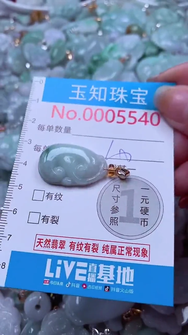吊坠(不含链)未镶嵌翡翠5540
