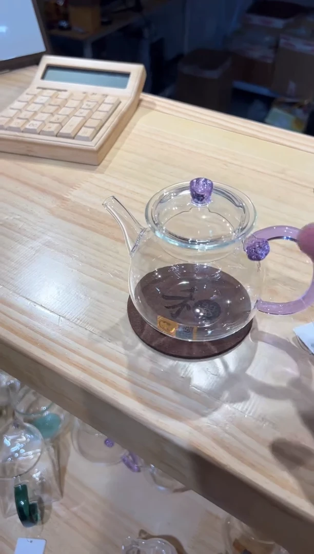 禾器-清莲壶-浅紫色+禾器杯垫