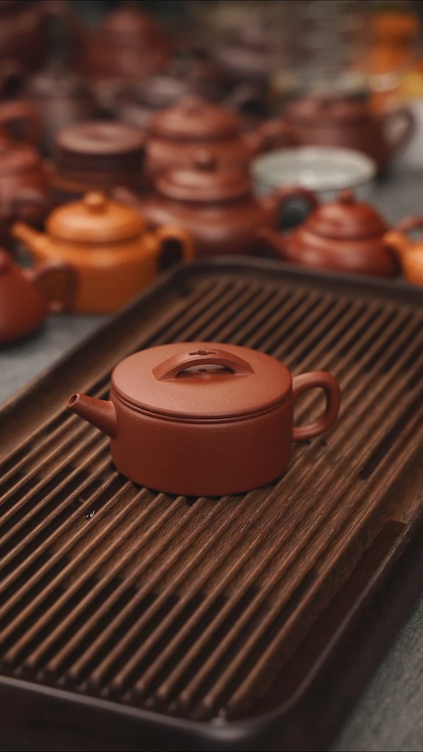 茶壶紫砂羊角山紫泥汉瓦