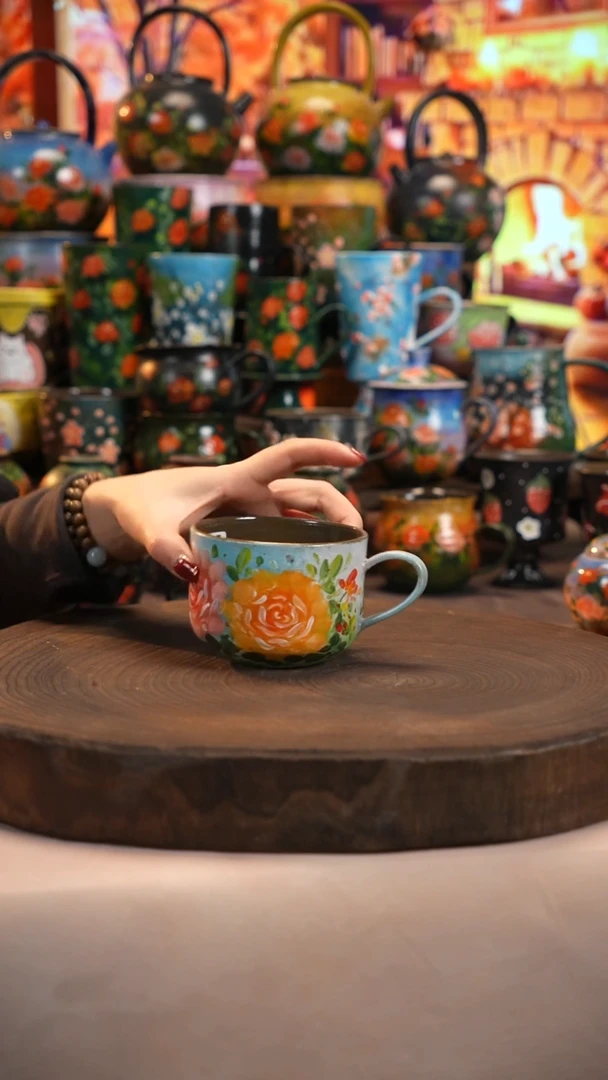 油画   釉下彩   杯子