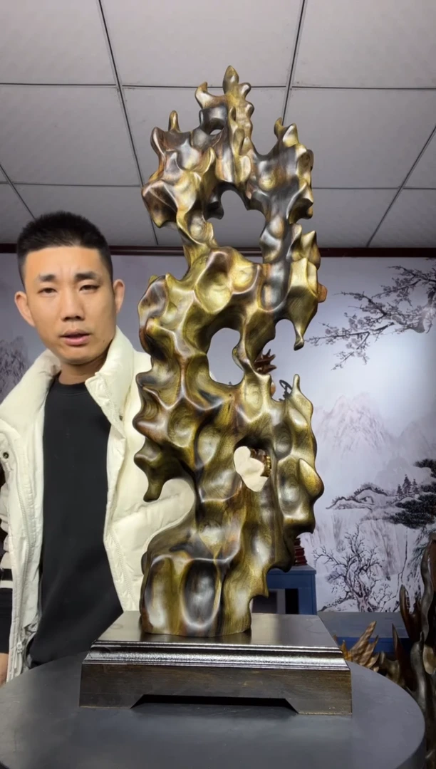 金丝楠木雕款张****6金丝楠木工艺品摆件