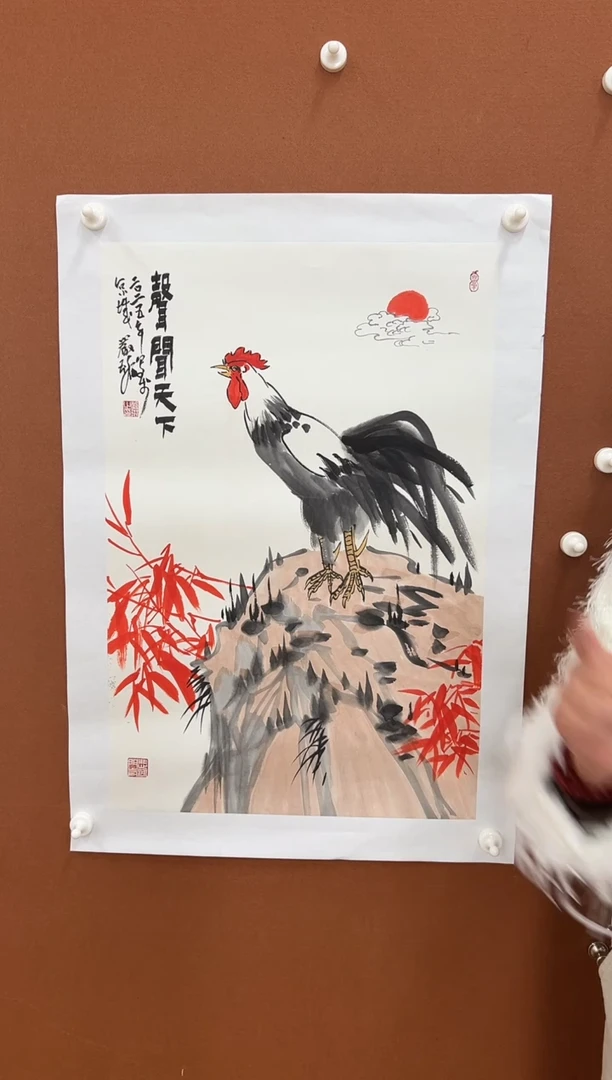 国画严璐2.7平尺花鸟