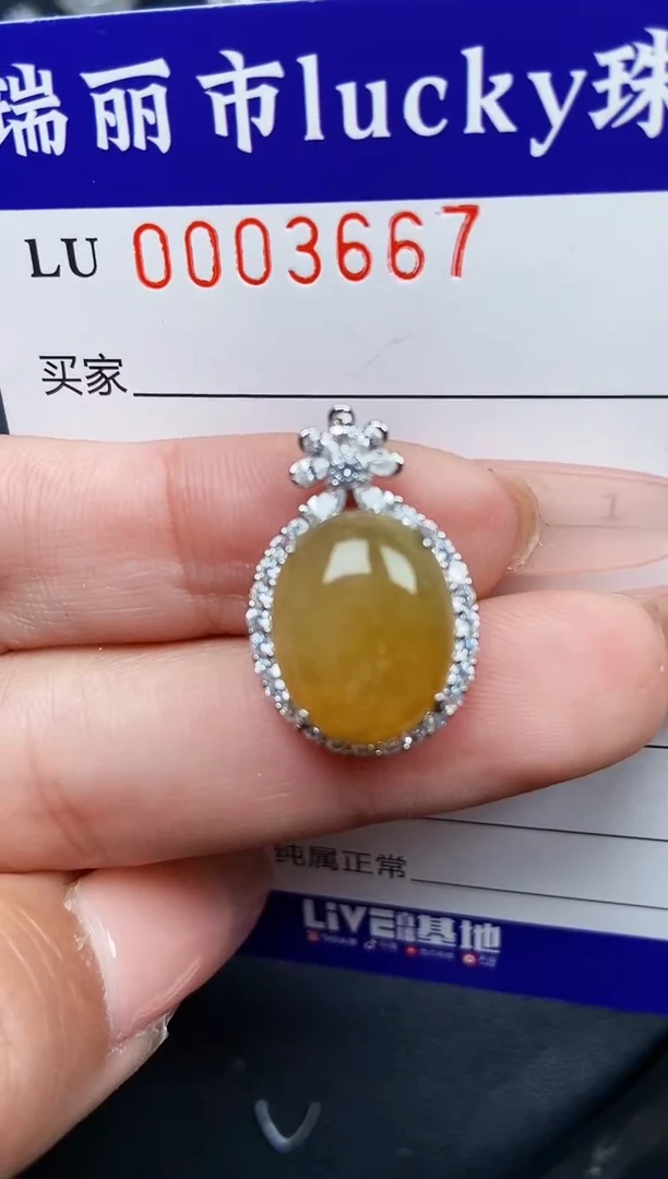 【闪购商品】翡翠颈饰银S925镶嵌3667