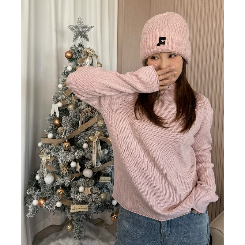 青青·STUDIO〖私服定制〗冬季半高领针织显瘦内搭打底衫QS25201