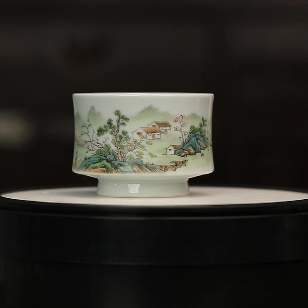 12.3/N00038/熙工坊/湖光山色马蹄杯