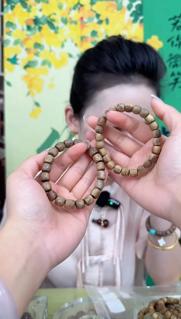 【闪购商品】沉香手串0.9桶珠单圈熟结多样性发其一