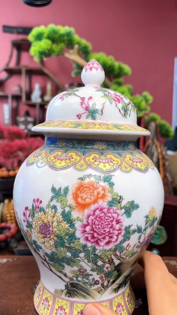 【闪购商品】编号160-花鸟罐白ca-妍妍批发清