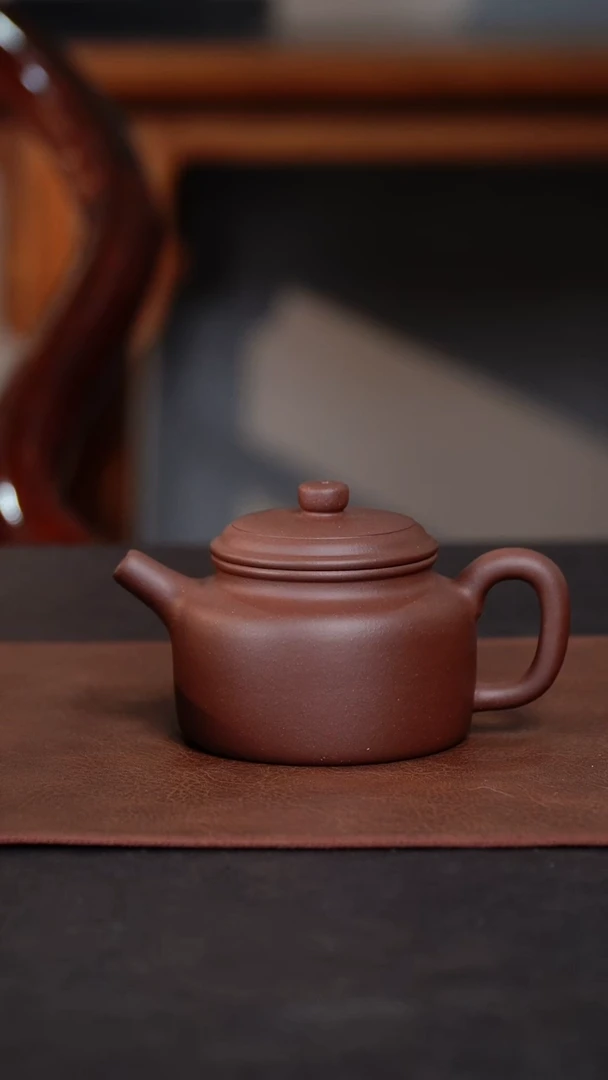茶壶紫砂德中壶 羊角山紫泥 精工半手工 190cc