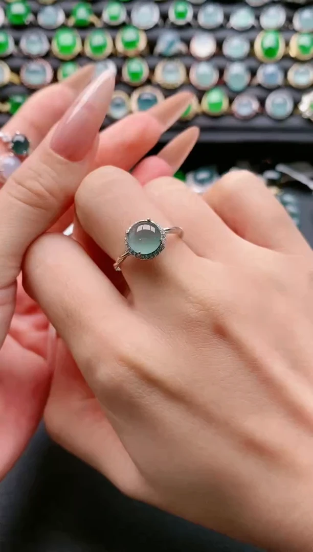 【闪购商品】翡翠戒指银S925镶嵌1111111