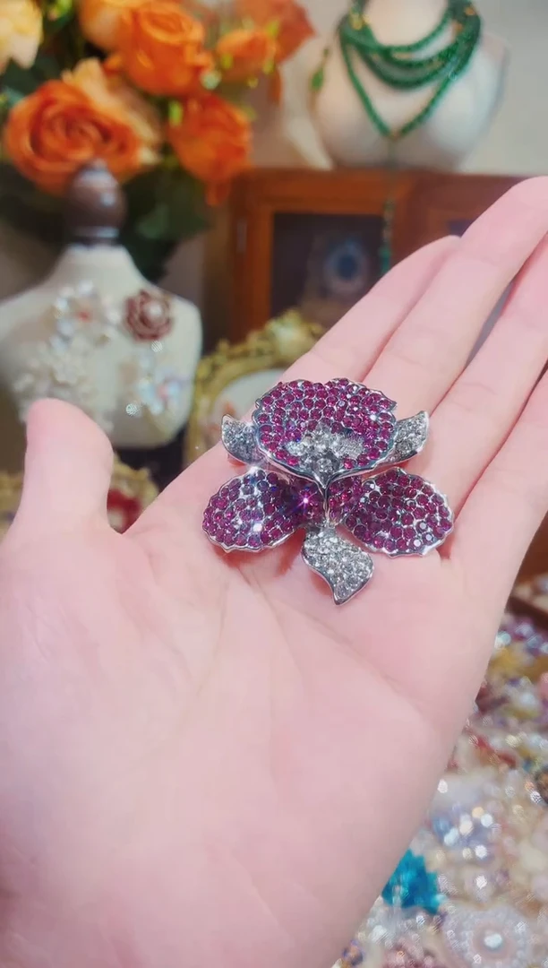 合成立方氧化锆铜合金牡丹