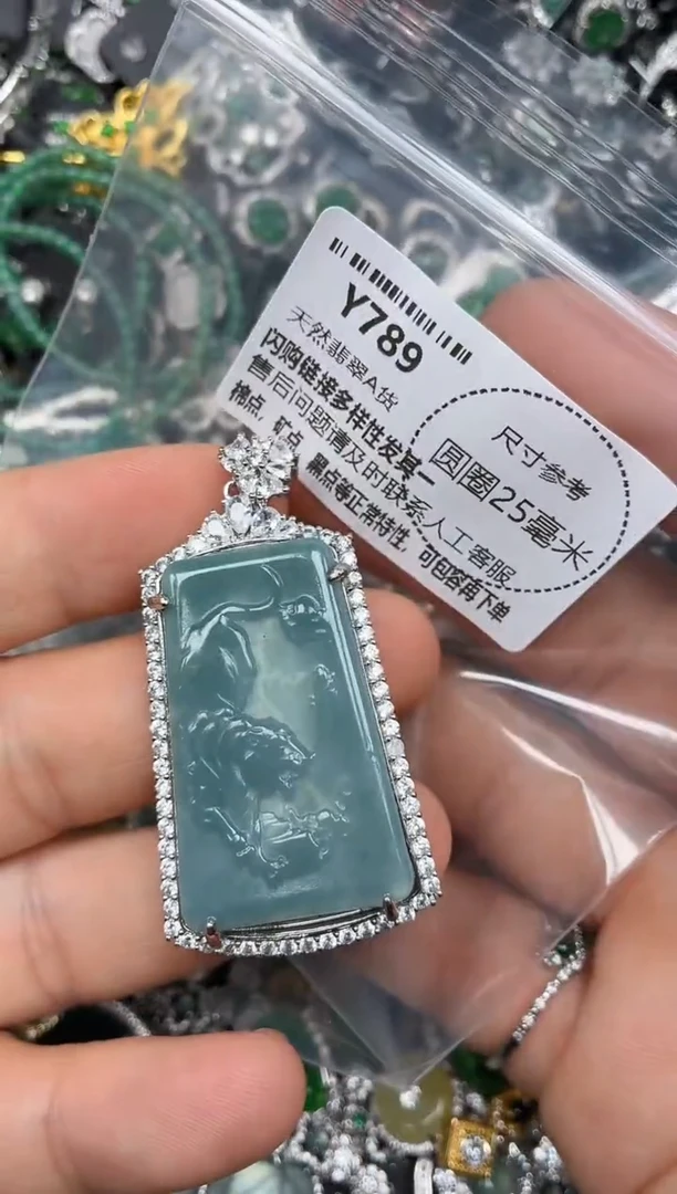 颈饰未镶嵌翡翠Y789吊坠