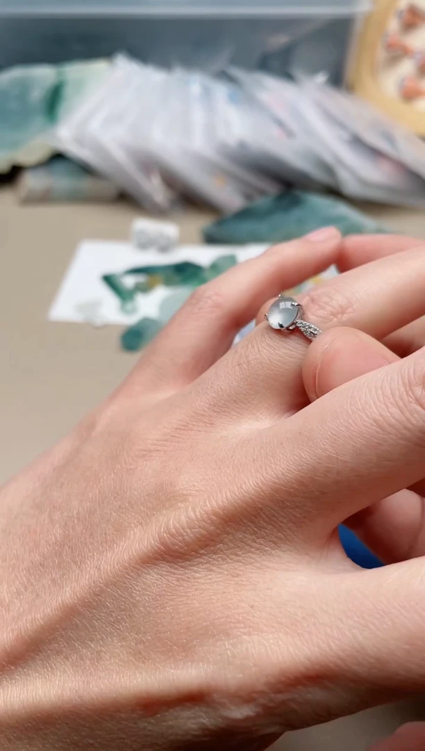 【闪购商品】翡翠戒指银S925镶嵌1000000047