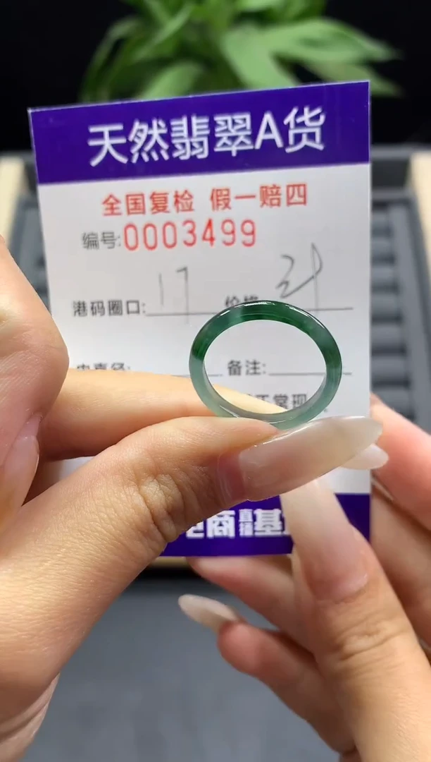 未镶嵌戒指翡翠天然  3499